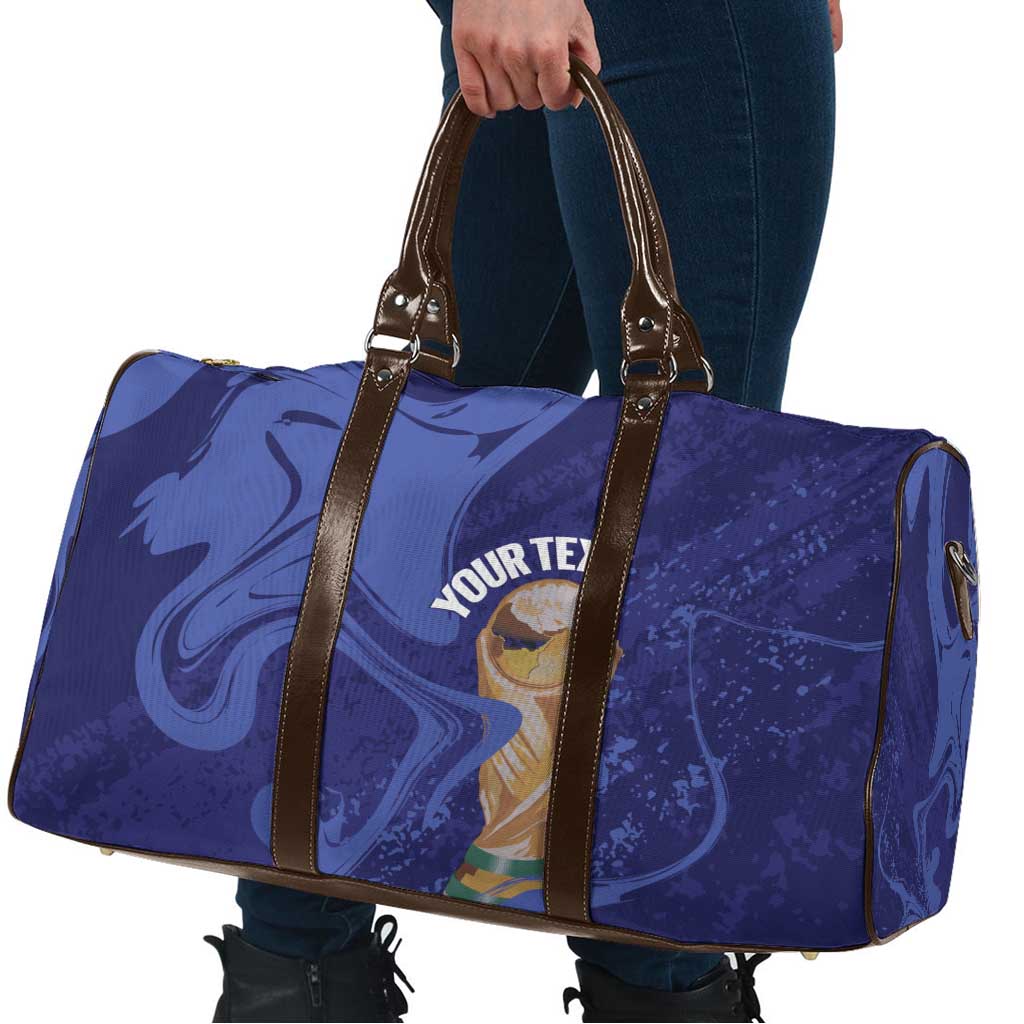Paraguay Football Custom Travel Bag 2026 La Albirroja Marble Pattern - Wonder Print Shop