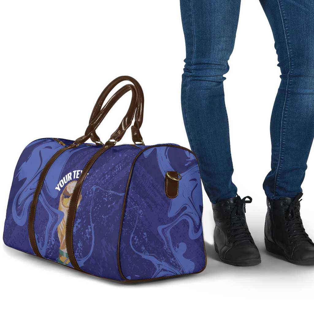 Paraguay Football Custom Travel Bag 2026 La Albirroja Marble Pattern - Wonder Print Shop