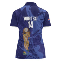 Paraguay Football Custom Women Polo Shirt 2026 La Albirroja Marble Pattern - Wonder Print Shop