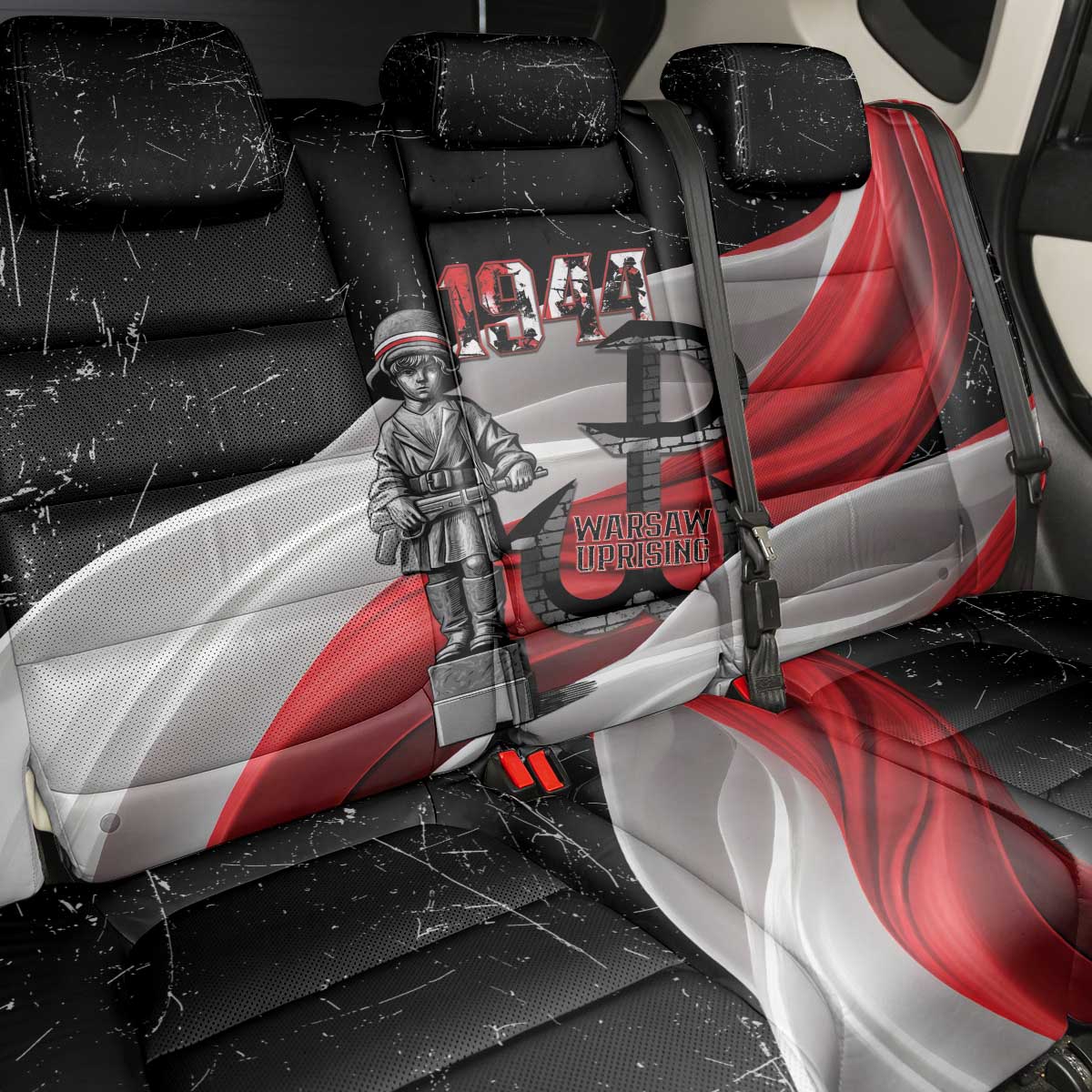 Little Insurrectionist Warsaw Uprising Poland Back Car Seat Cover Honoring 1944 Child Soldiers