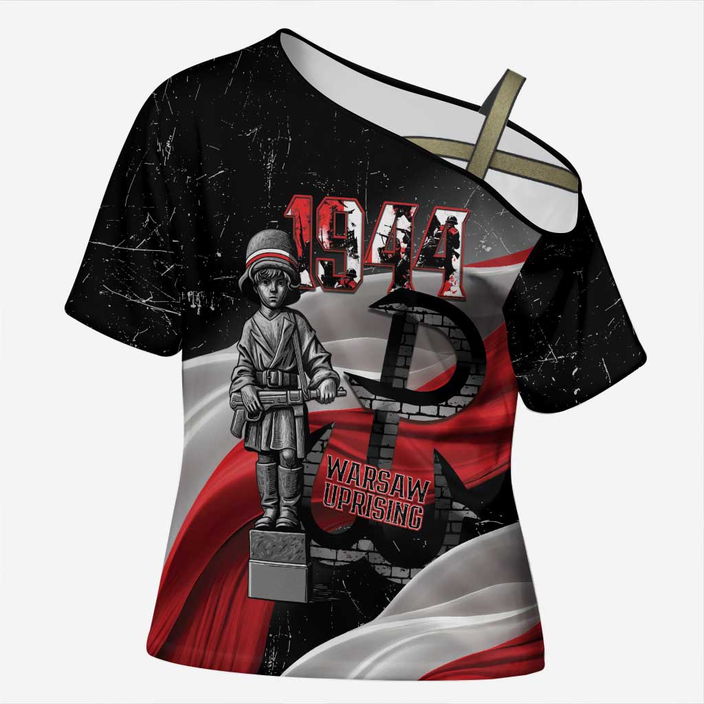 Little Insurrectionist Warsaw Uprising Poland Cross Shoulder Shirt Honoring 1944 Child Soldiers