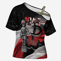 Little Insurrectionist Warsaw Uprising Poland Cross Shoulder Shirt Honoring 1944 Child Soldiers