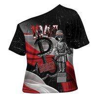 Little Insurrectionist Warsaw Uprising Poland Cross Shoulder Shirt Honoring 1944 Child Soldiers