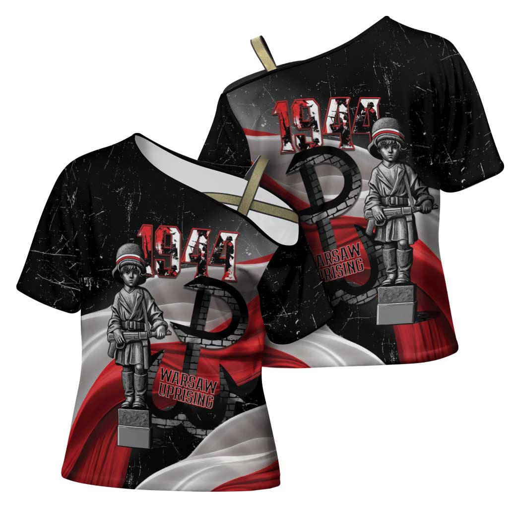 Little Insurrectionist Warsaw Uprising Poland Cross Shoulder Shirt Honoring 1944 Child Soldiers