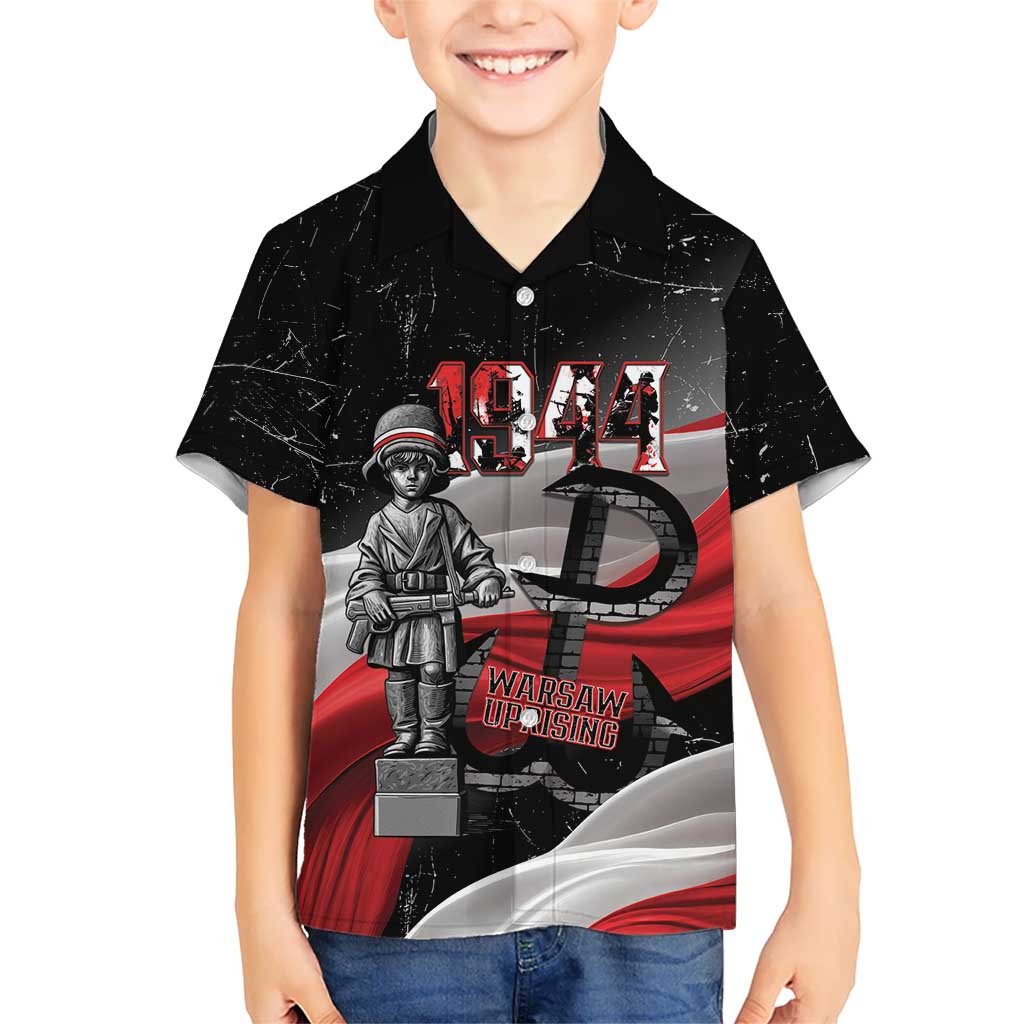 Little Insurrectionist Warsaw Uprising Poland Kid Hawaiian Shirt Honoring 1944 Child Soldiers