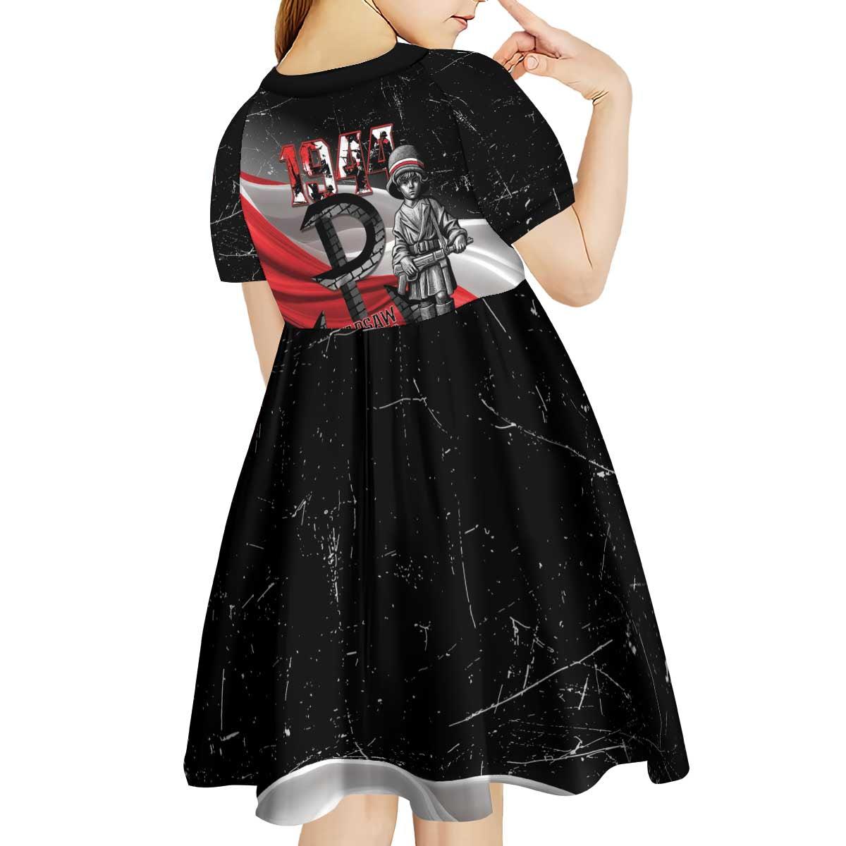 Little Insurrectionist Warsaw Uprising Poland Kid Short Sleeve Dress Honoring 1944 Child Soldiers
