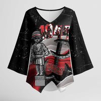 Little Insurrectionist Warsaw Uprising Poland Kimono Sleeve Blouse Honoring 1944 Child Soldiers
