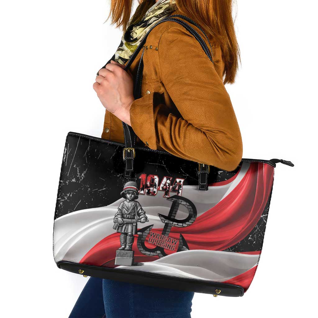 Little Insurrectionist Warsaw Uprising Poland Leather Tote Bag Honoring 1944 Child Soldiers