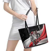 Little Insurrectionist Warsaw Uprising Poland Leather Tote Bag Honoring 1944 Child Soldiers