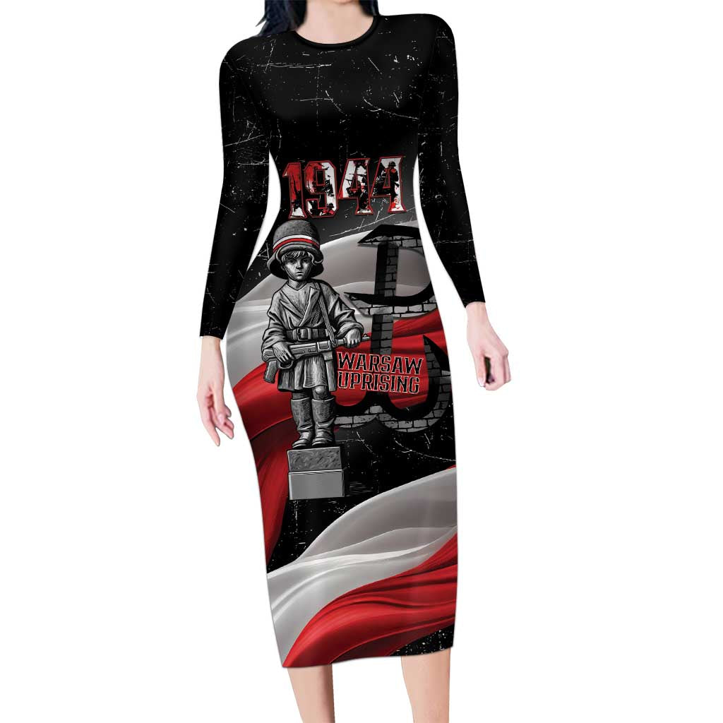 Little Insurrectionist Warsaw Uprising Poland Long Sleeve Bodycon Dress Honoring 1944 Child Soldiers