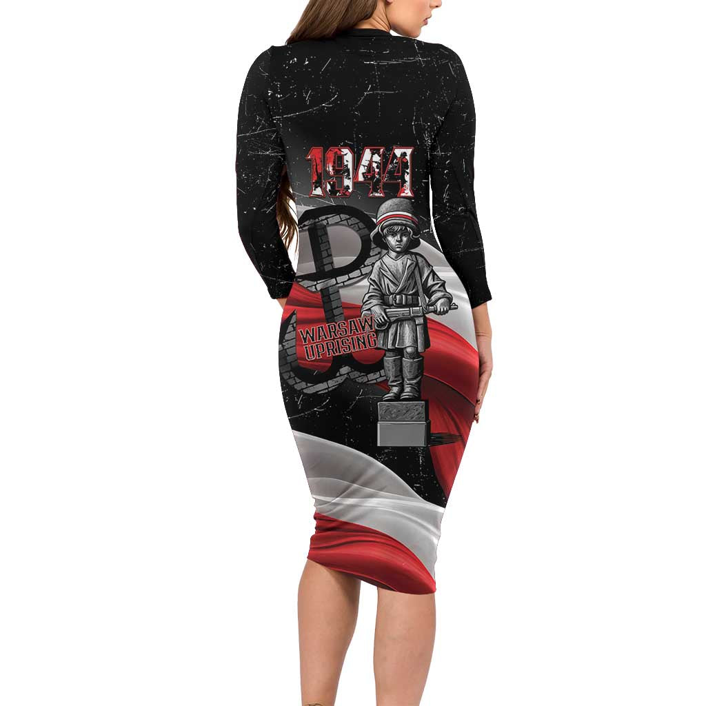 Little Insurrectionist Warsaw Uprising Poland Long Sleeve Bodycon Dress Honoring 1944 Child Soldiers