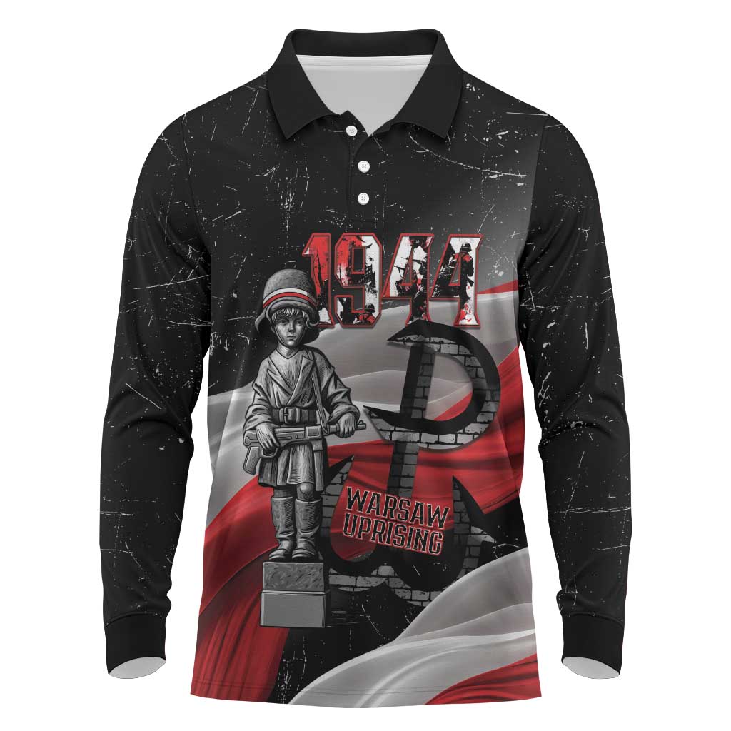 Little Insurrectionist Warsaw Uprising Poland Long Sleeve Polo Shirt Honoring 1944 Child Soldiers