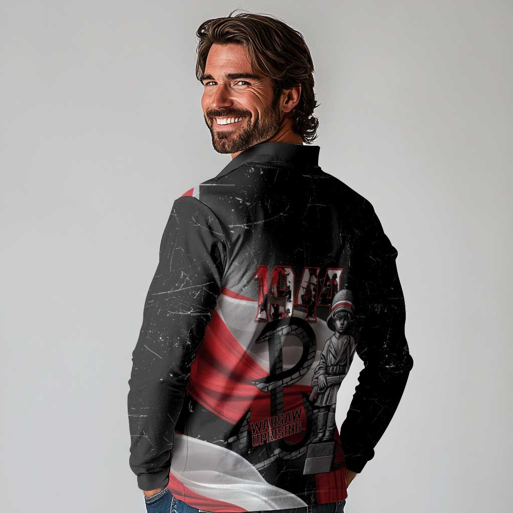 Little Insurrectionist Warsaw Uprising Poland Long Sleeve Polo Shirt Honoring 1944 Child Soldiers
