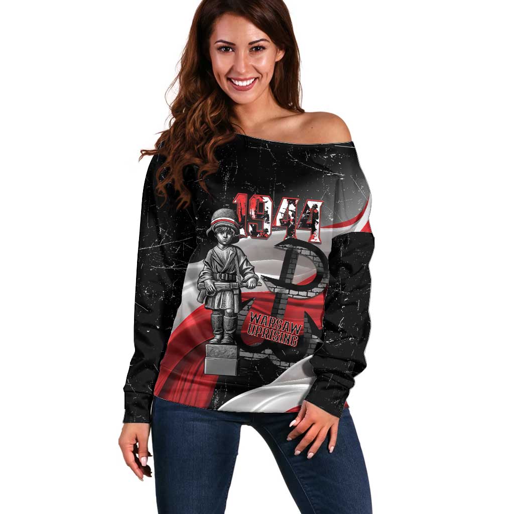 Little Insurrectionist Warsaw Uprising Poland Off Shoulder Sweater Honoring 1944 Child Soldiers