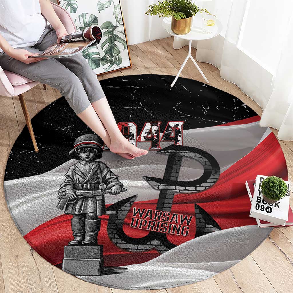 Little Insurrectionist Warsaw Uprising Poland Round Carpet Honoring 1944 Child Soldiers