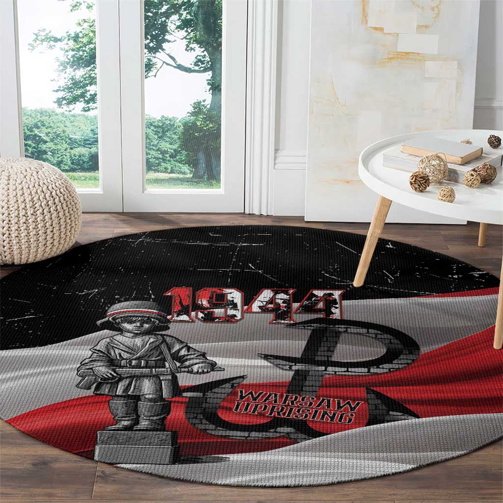 Little Insurrectionist Warsaw Uprising Poland Round Carpet Honoring 1944 Child Soldiers