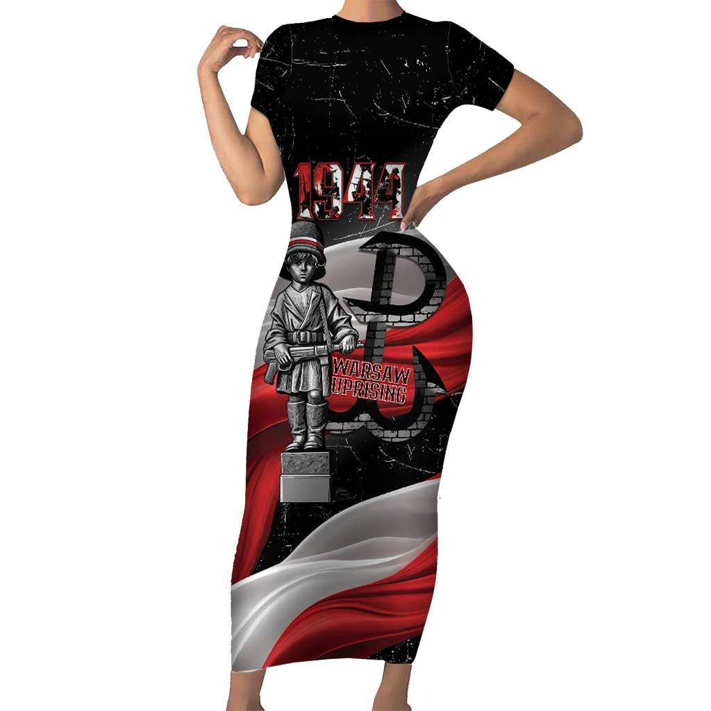 Little Insurrectionist Warsaw Uprising Poland Short Sleeve Bodycon Dress Honoring 1944 Child Soldiers