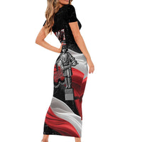 Little Insurrectionist Warsaw Uprising Poland Short Sleeve Bodycon Dress Honoring 1944 Child Soldiers