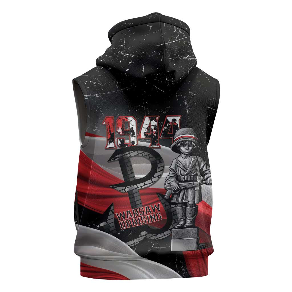 Little Insurrectionist Warsaw Uprising Poland Sleeveless Hoodie Honoring 1944 Child Soldiers
