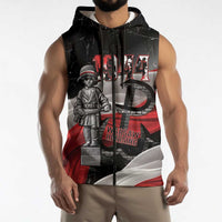 Little Insurrectionist Warsaw Uprising Poland Sleeveless Zip Hoodie Honoring 1944 Child Soldiers