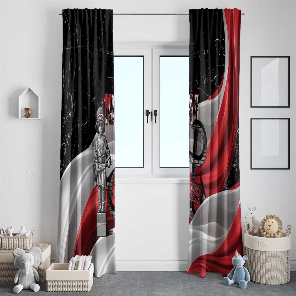 Little Insurrectionist Warsaw Uprising Poland Window Curtain Honoring 1944 Child Soldiers
