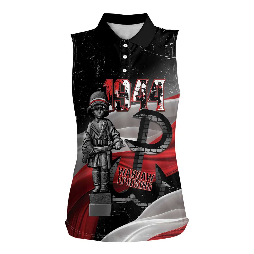 Little Insurrectionist Warsaw Uprising Poland Women Sleeveless Polo Shirt Honoring 1944 Child Soldiers