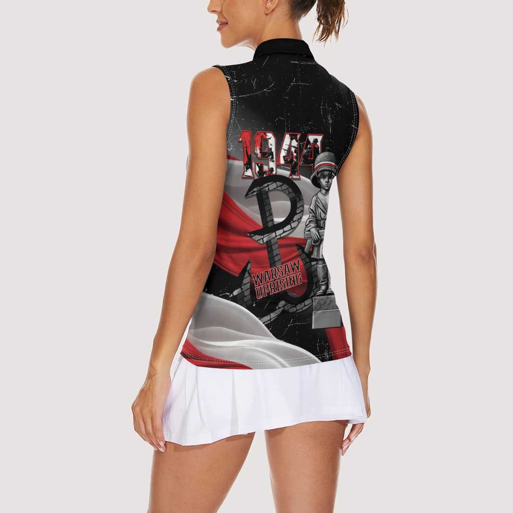 Little Insurrectionist Warsaw Uprising Poland Women Sleeveless Polo Shirt Honoring 1944 Child Soldiers