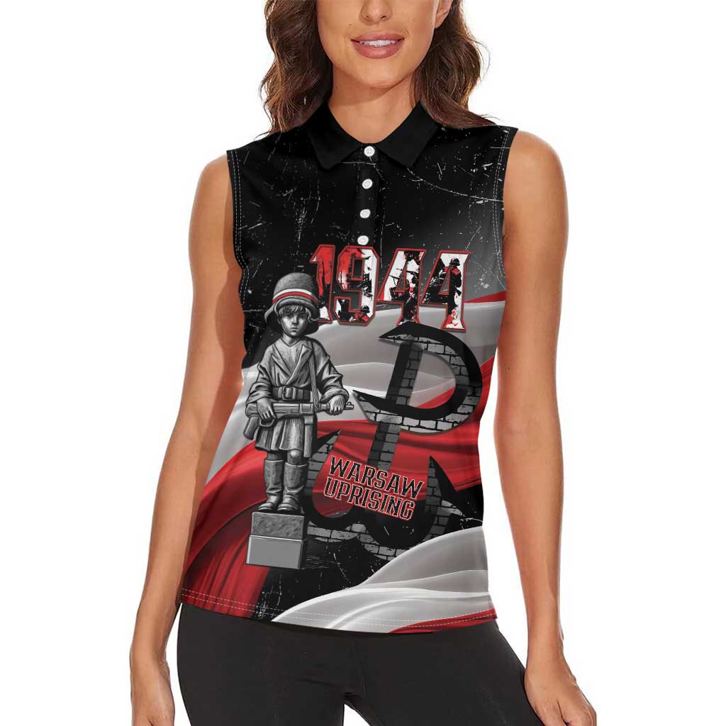 Little Insurrectionist Warsaw Uprising Poland Women Sleeveless Polo Shirt Honoring 1944 Child Soldiers