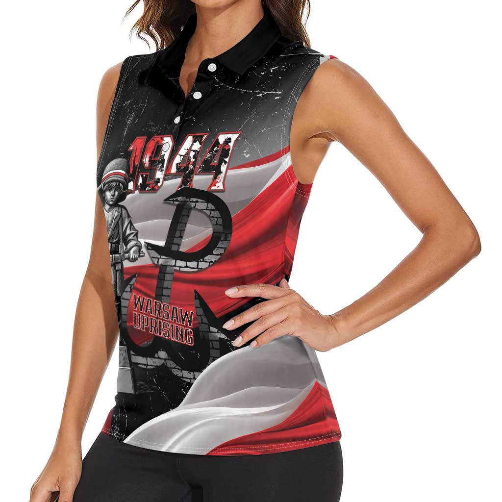 Little Insurrectionist Warsaw Uprising Poland Women Sleeveless Polo Shirt Honoring 1944 Child Soldiers