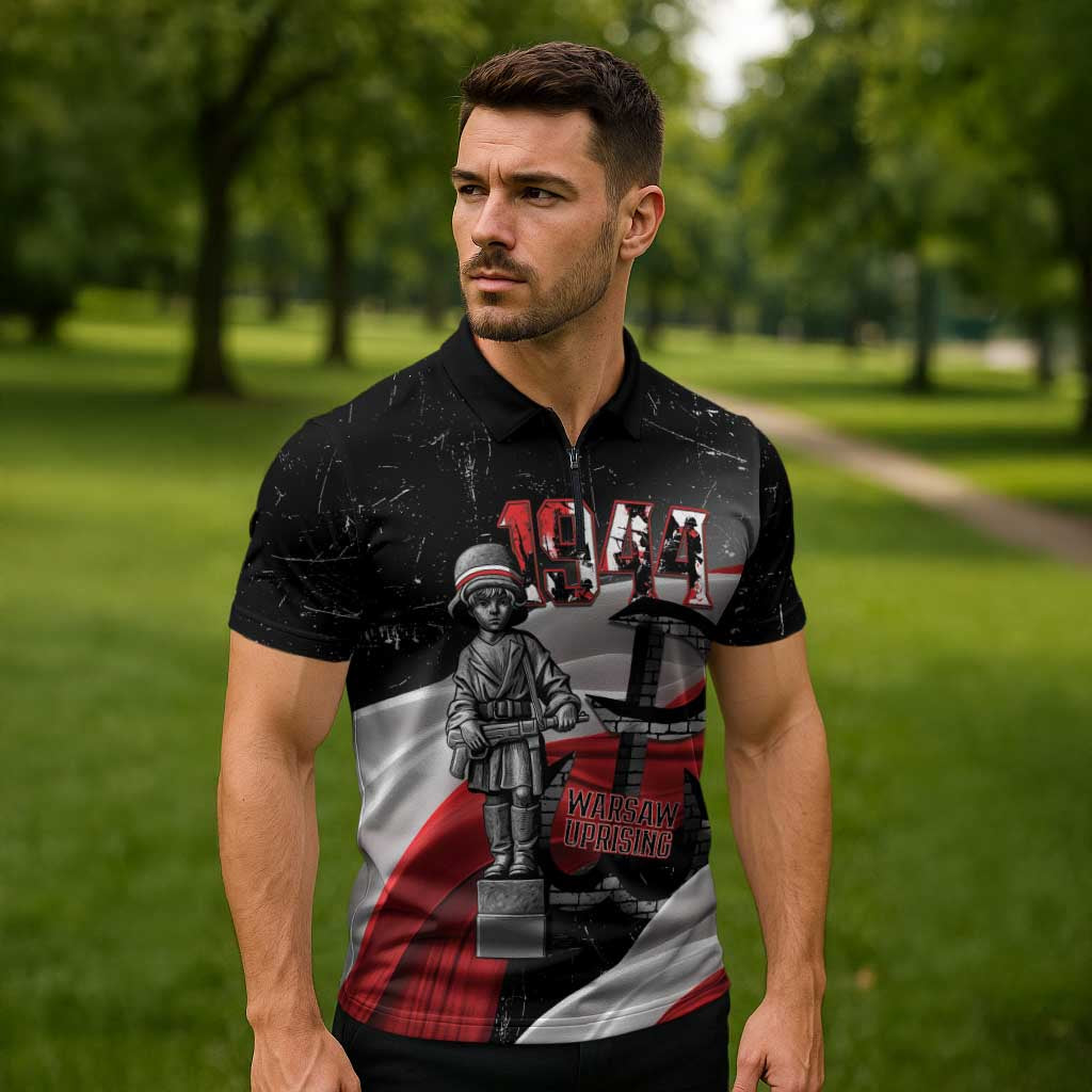 Little Insurrectionist Warsaw Uprising Poland Zipper Polo Shirt Honoring 1944 Child Soldiers