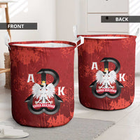 Home Army Poland Laundry Basket Armia Krajowa Kotwica Grunge Style