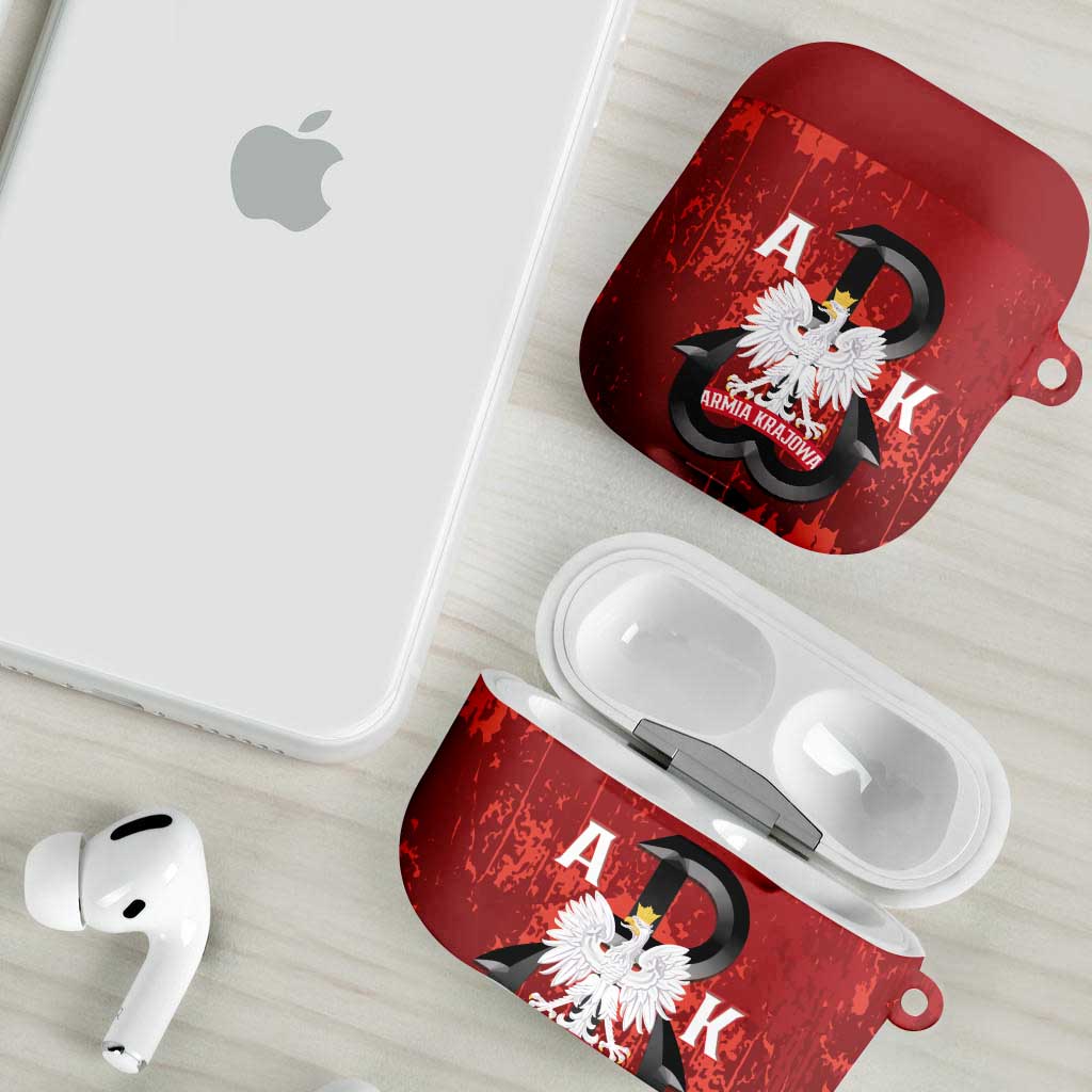 Home Army Poland AirPods Case Armia Krajowa Kotwica Grunge Style