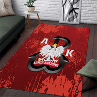 Home Army Poland Area Rug Armia Krajowa Kotwica Grunge Style