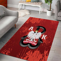 Home Army Poland Area Rug Armia Krajowa Kotwica Grunge Style