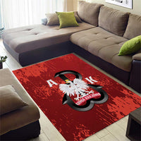 Home Army Poland Area Rug Armia Krajowa Kotwica Grunge Style