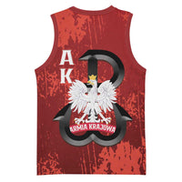 Home Army Poland Basketball Jersey Armia Krajowa Kotwica Grunge Style