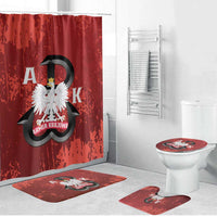 Home Army Poland Bathroom Set Armia Krajowa Kotwica Grunge Style