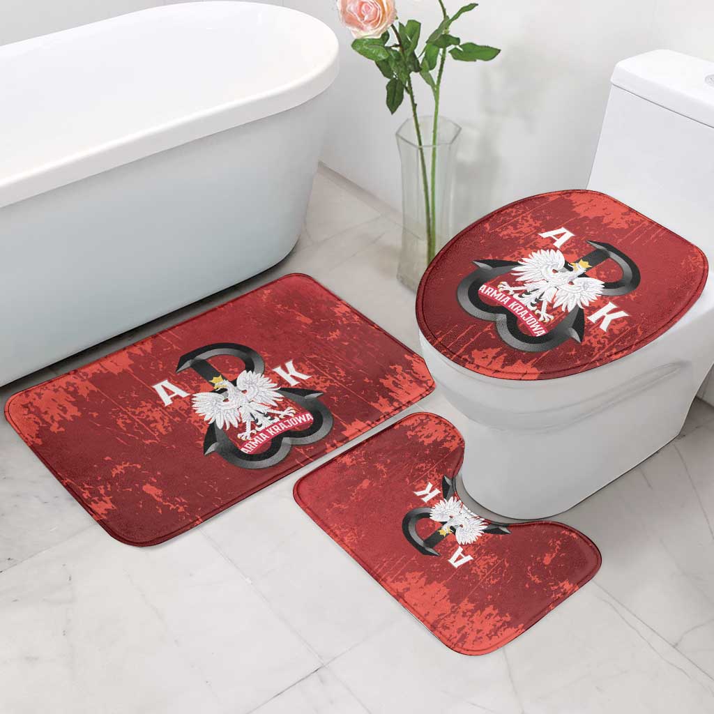 Home Army Poland Bathroom Set Armia Krajowa Kotwica Grunge Style