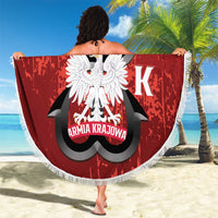 Home Army Poland Beach Blanket Armia Krajowa Kotwica Grunge Style