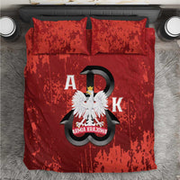 Home Army Poland Bedding Set Armia Krajowa Kotwica Grunge Style