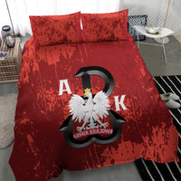 Home Army Poland Bedding Set Armia Krajowa Kotwica Grunge Style