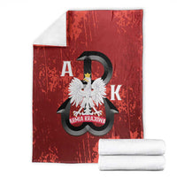 Home Army Poland Blanket Armia Krajowa Kotwica Grunge Style