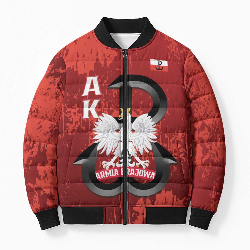 Home Army Poland Bomber Puffer Jacket Armia Krajowa Kotwica Grunge Style