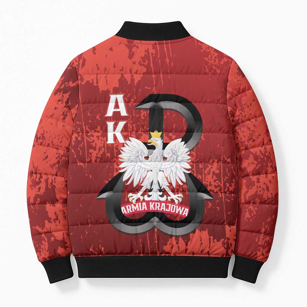 Home Army Poland Bomber Puffer Jacket Armia Krajowa Kotwica Grunge Style