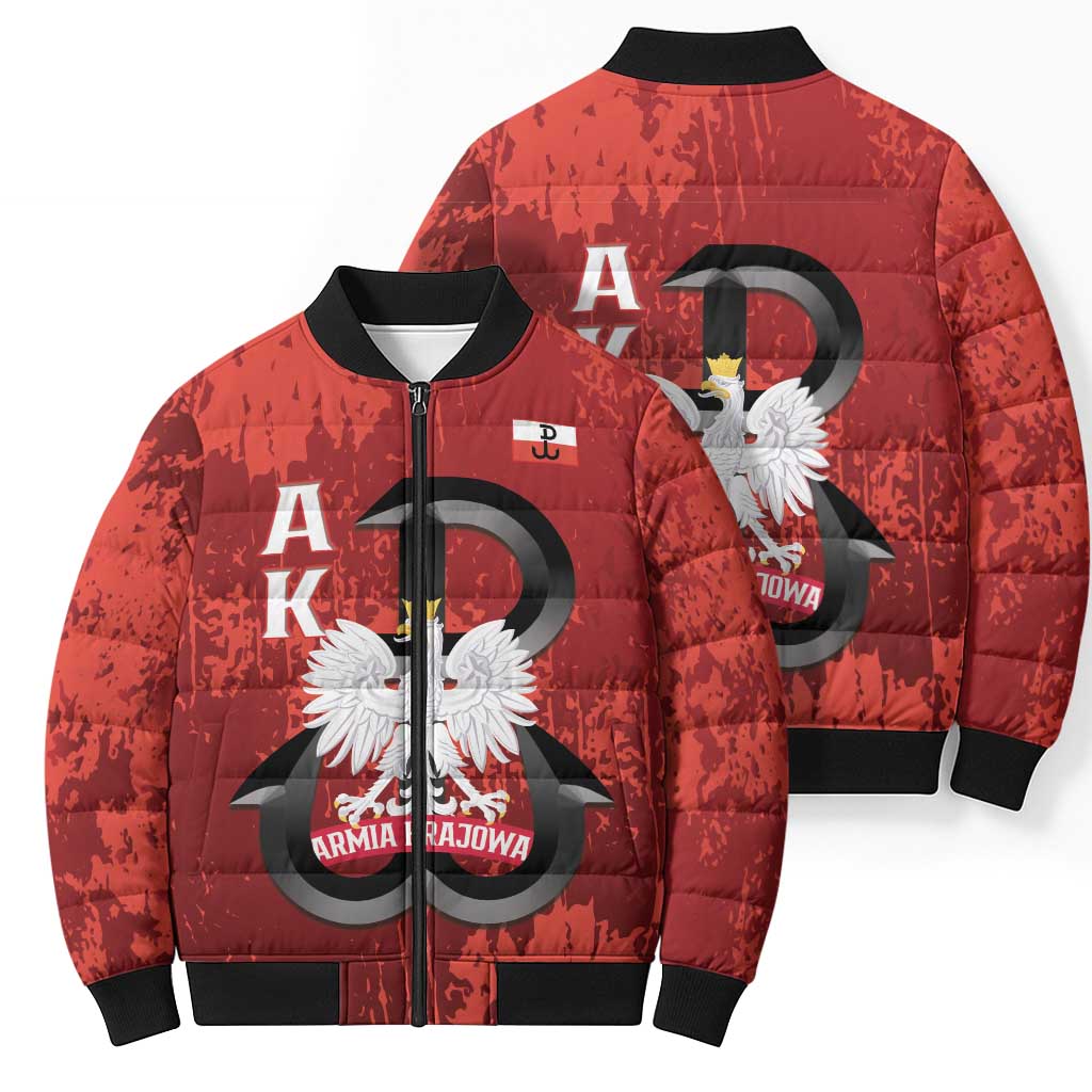 Home Army Poland Bomber Puffer Jacket Armia Krajowa Kotwica Grunge Style