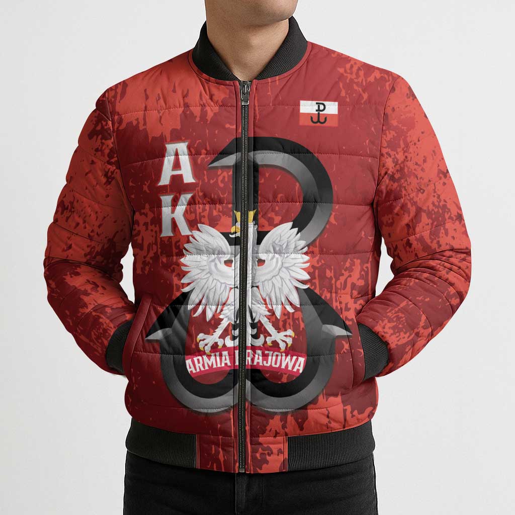 Home Army Poland Bomber Puffer Jacket Armia Krajowa Kotwica Grunge Style