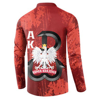 Home Army Poland Button Sweatshirt Armia Krajowa Kotwica Grunge Style