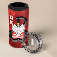 Home Army Poland 4 in 1 Can Cooler Tumbler Armia Krajowa Kotwica Grunge Style