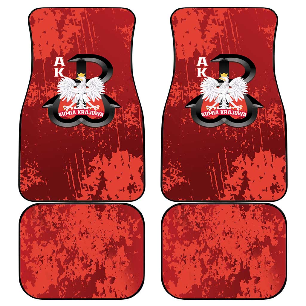 Home Army Poland Car Mats Armia Krajowa Kotwica Grunge Style