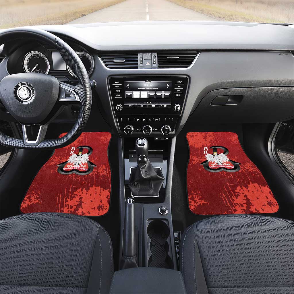 Home Army Poland Car Mats Armia Krajowa Kotwica Grunge Style